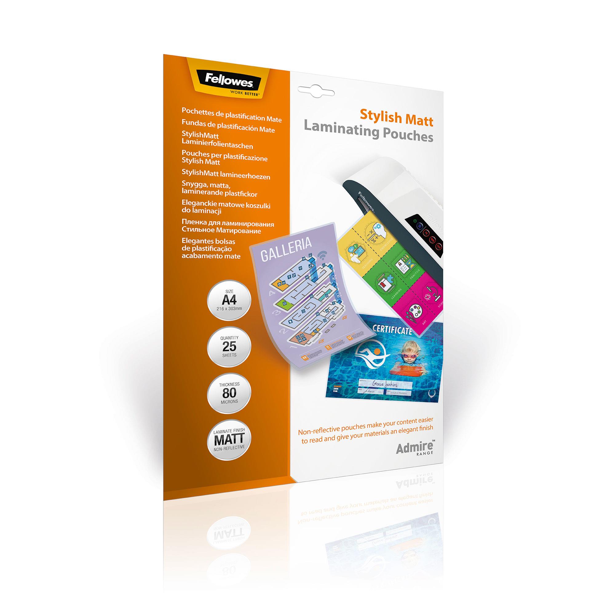 Fellowes LAMINATING POUCH A4/25PCS 5602101 FELLOWES