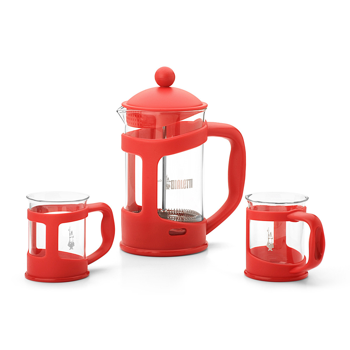 Set coffee press red + 2