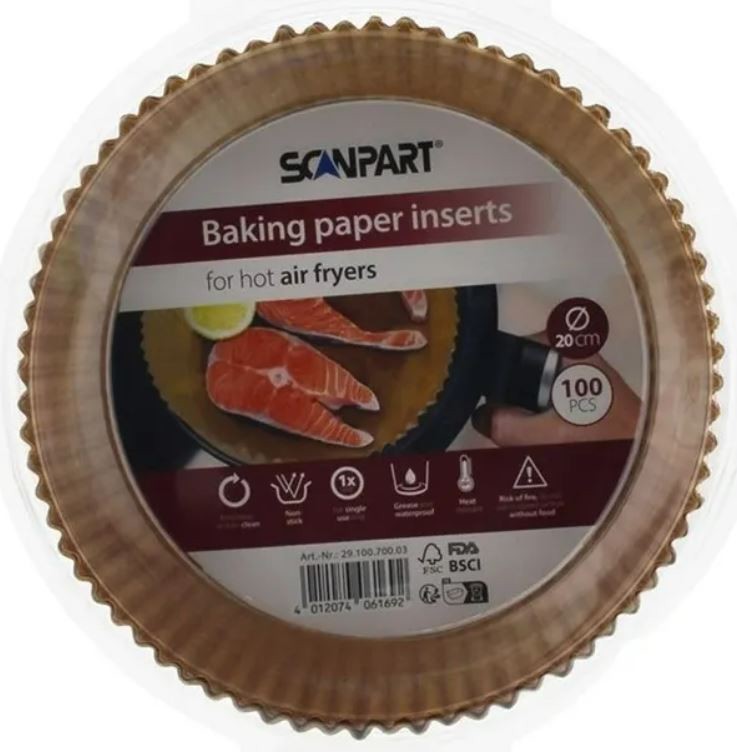 Baking paper for hot airfryers 100