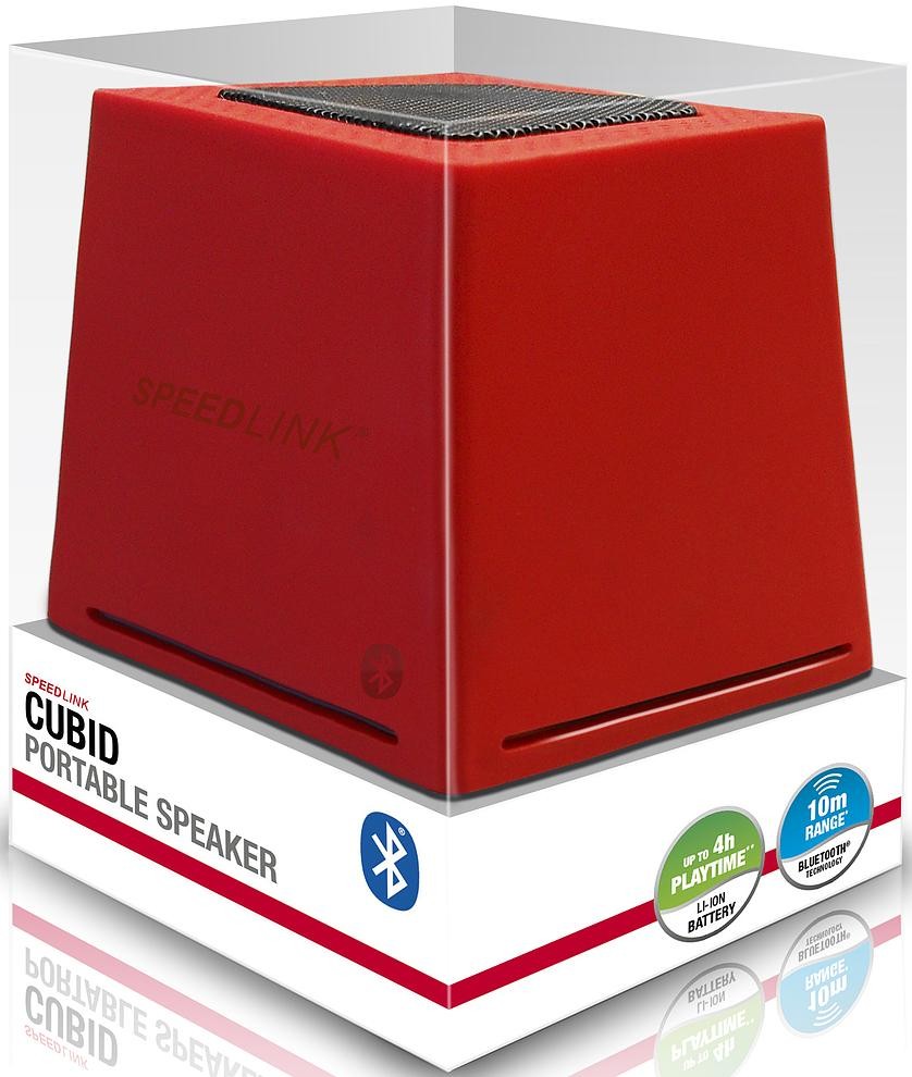 Speedlink speaker Cubid BT, red (SL-8904-RD)