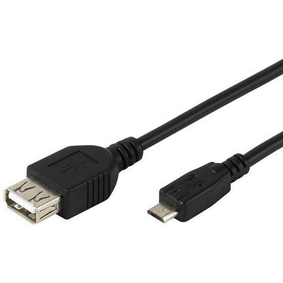Vivanco cable microUSB - USB OTG