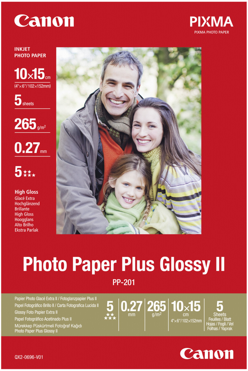 Canon fotopapīrs PP-201 10x15 Glossy II