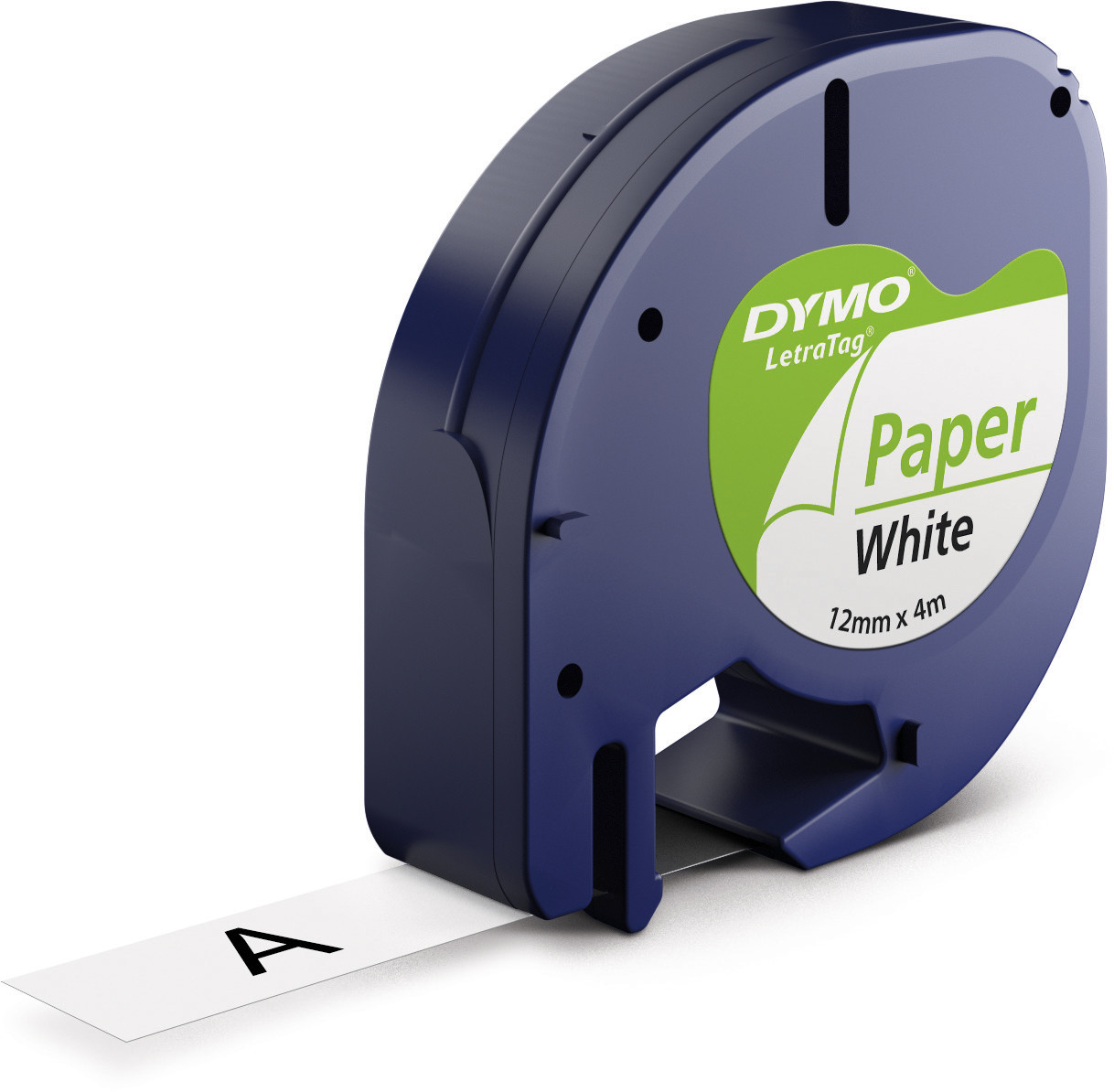 Dymo label tape LetraPaper 12mmx4m, black/white