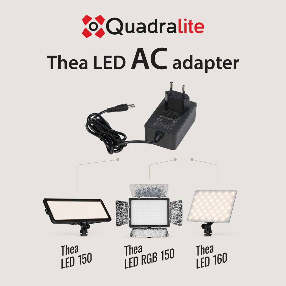 Quadralite AC adapter 12V 2A Thea