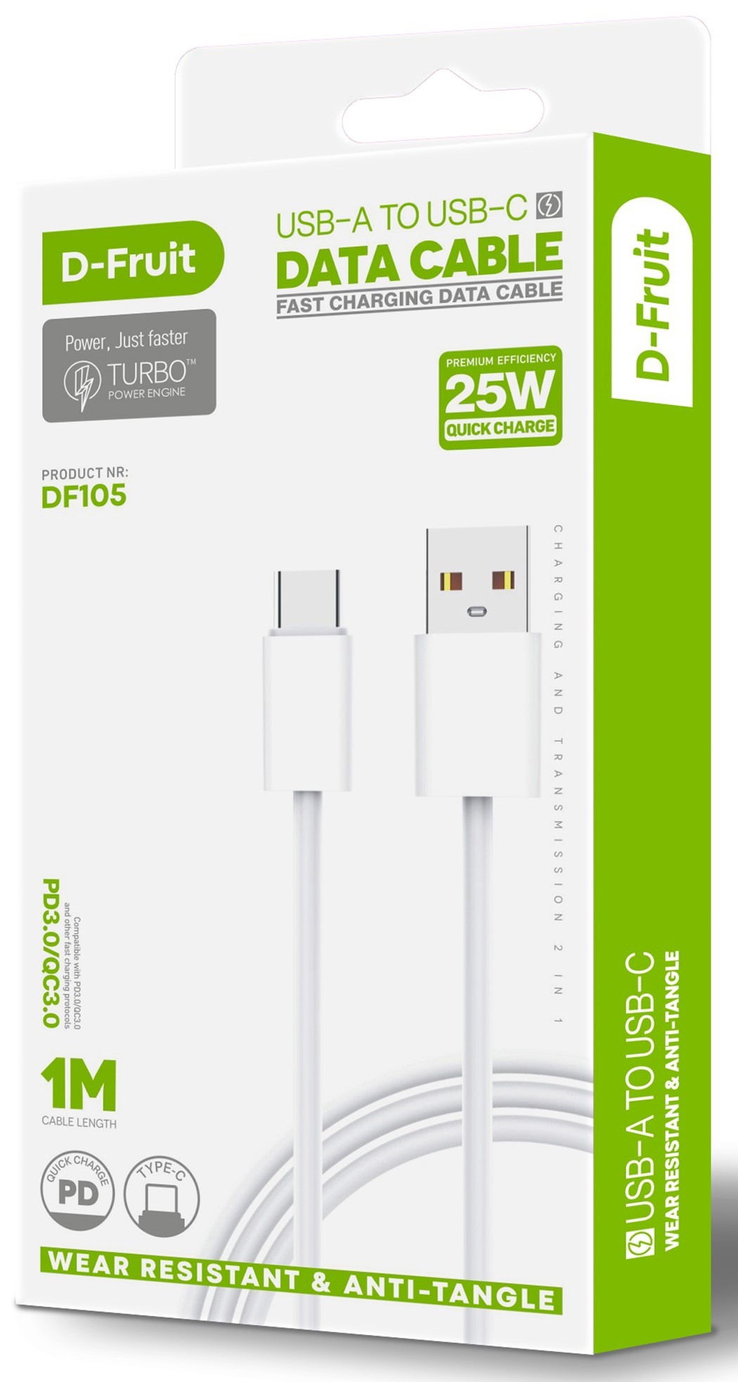 D-Fruit cable USB-A - USB-C DF105