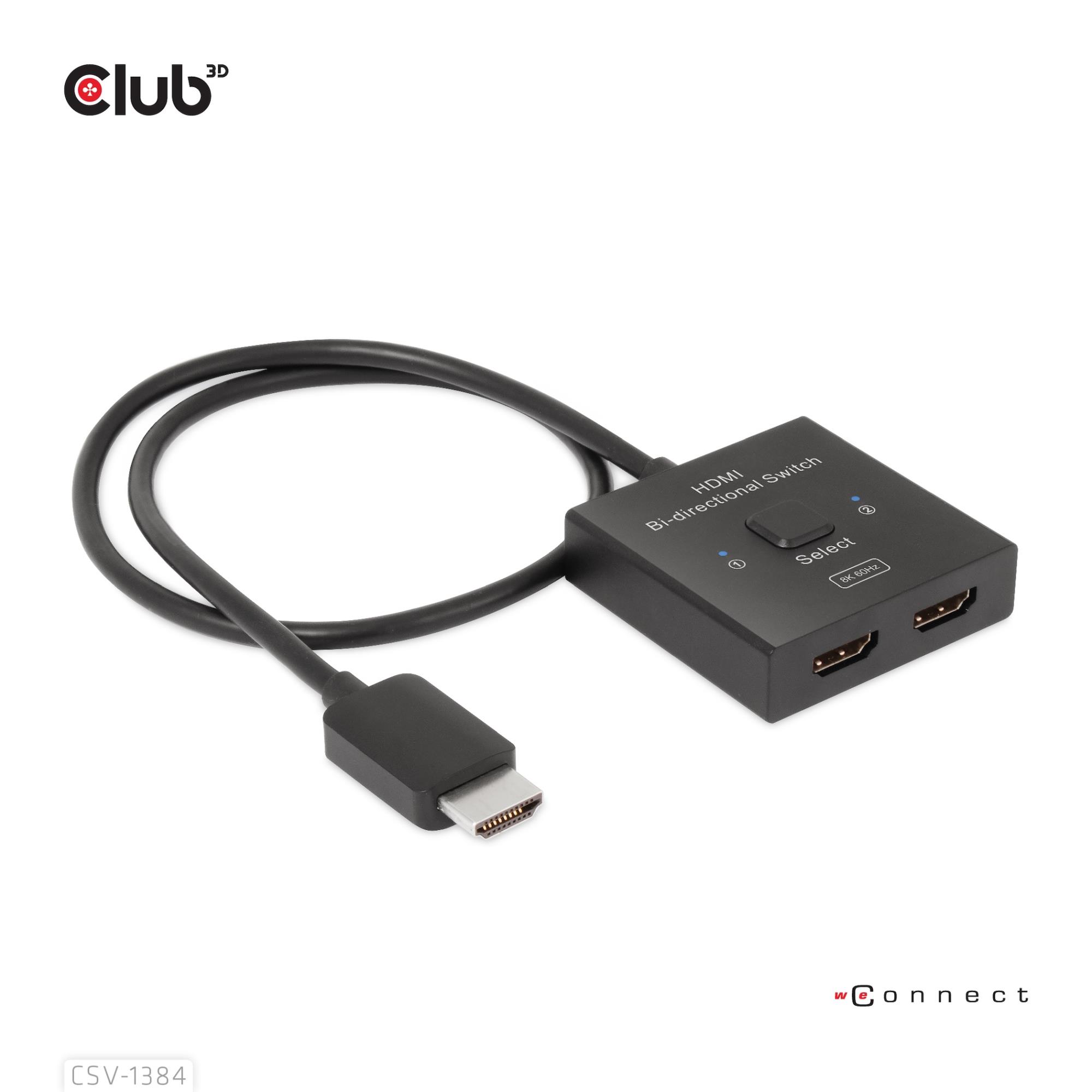 Club 3D Club3D HDMI Switch 2-in-1