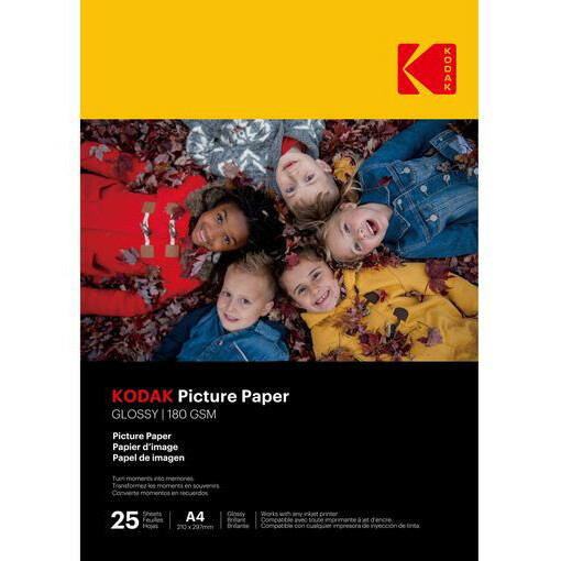 Kodak fotopaber A4 glossy 180g 25