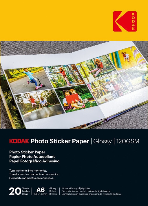 Kodak Photo Sticker Paper A6 Glossy