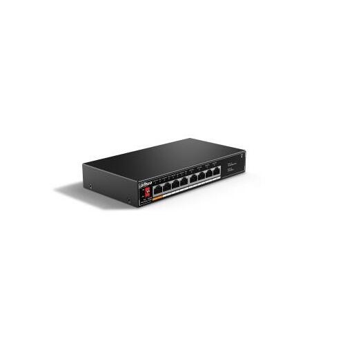 Switch|DAHUA|Desktop/pedestal|8x10Base-T / 100Base-TX|PoE ports 4|60 Watts|SF1008LP