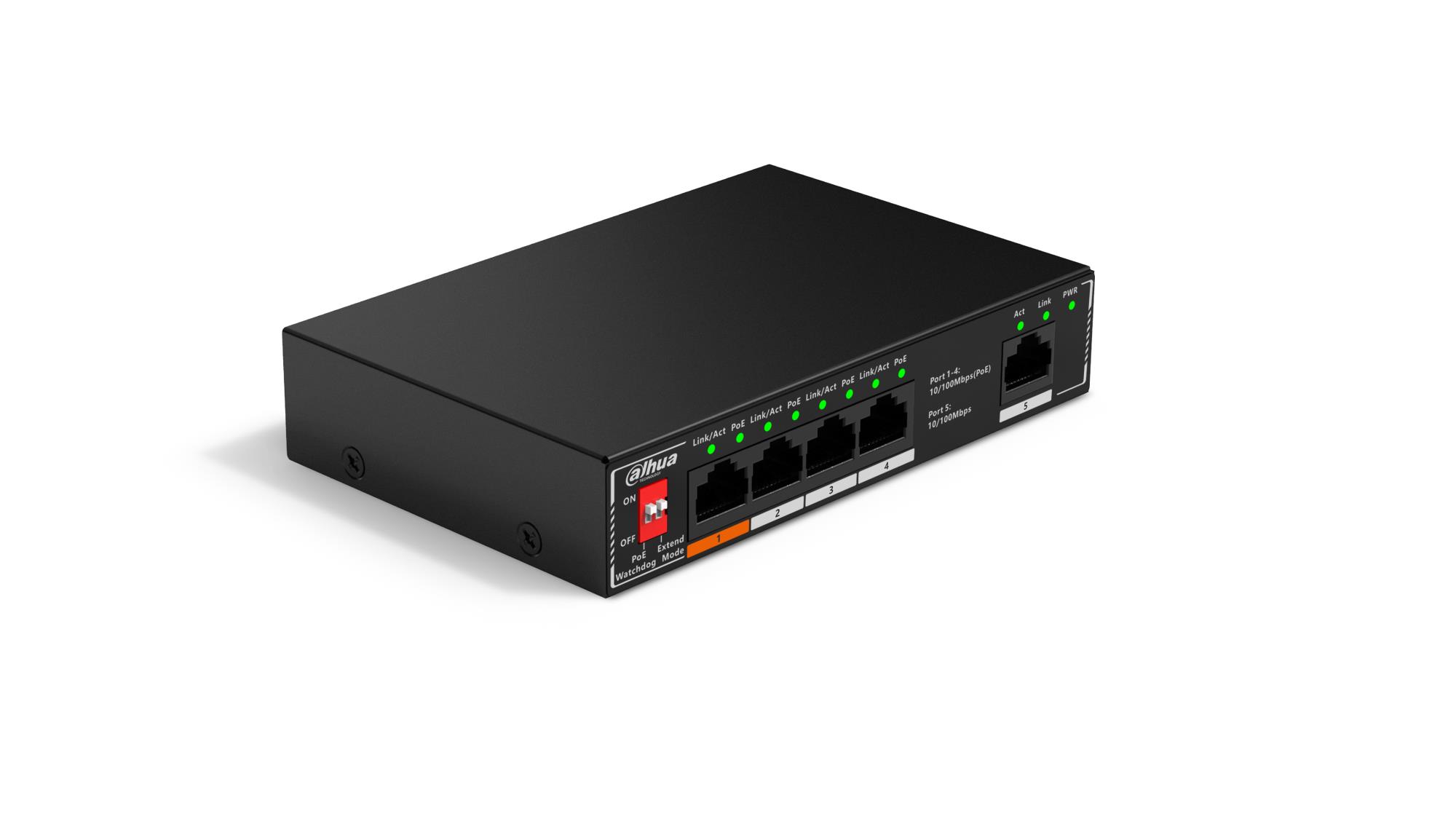 Switch|DAHUA|PoE ports 4|60 Watts|SF1005P | SF1005P