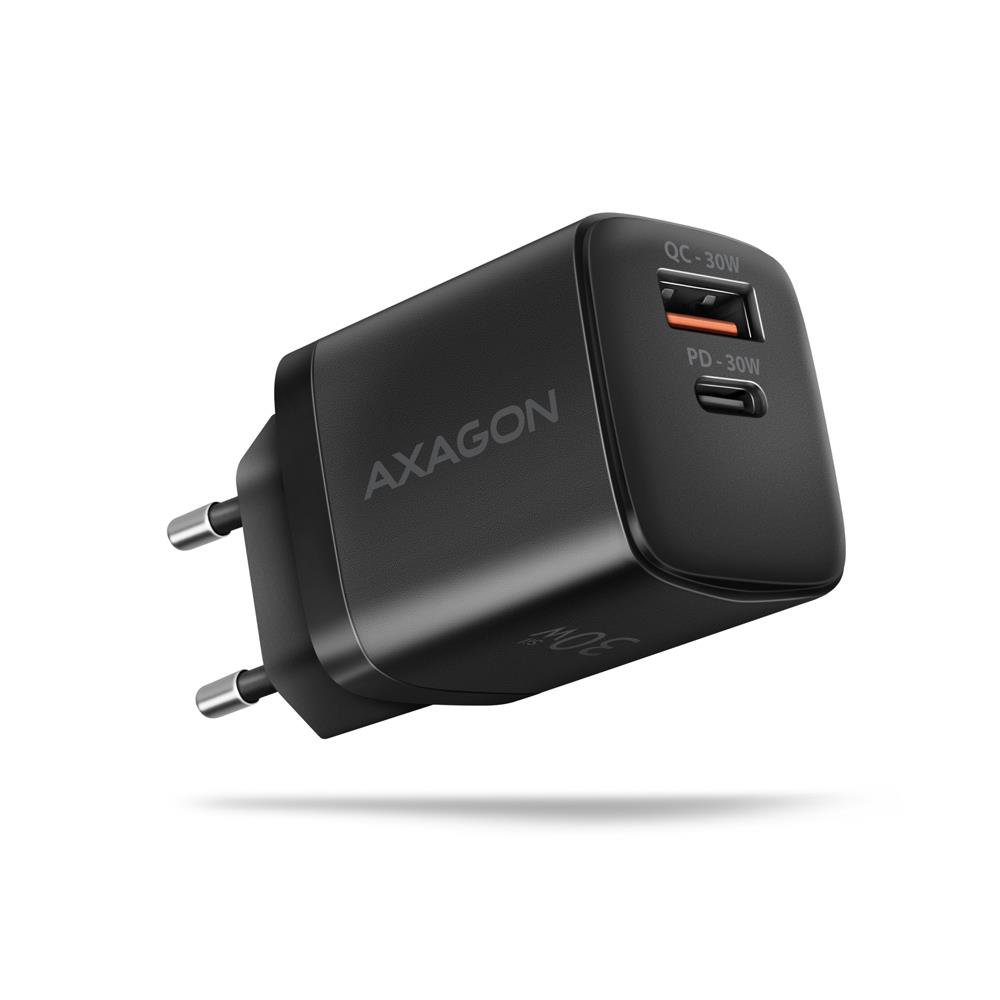 MOBILE CHARGER WALL USB 30W/2PORT BLACK
