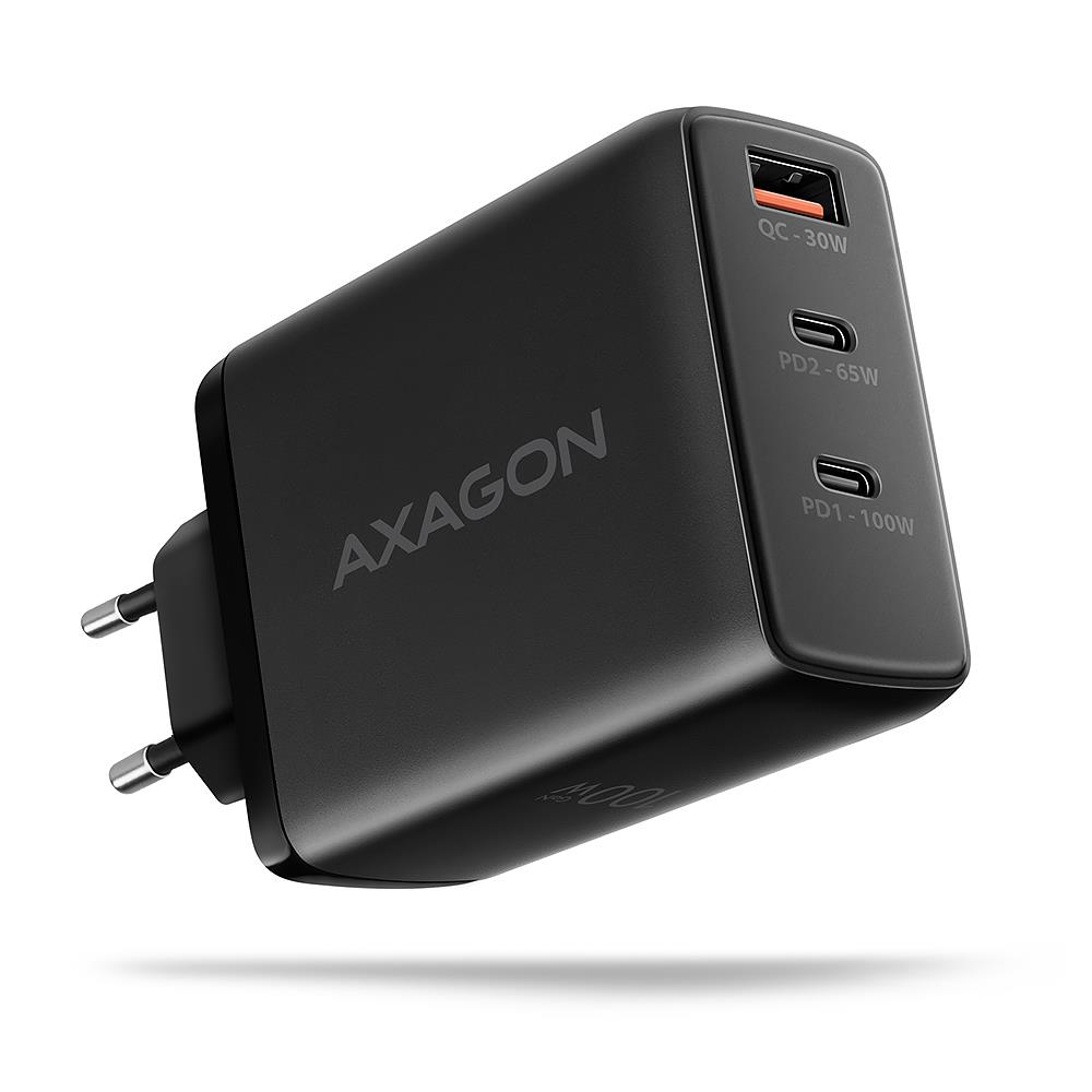 AXAGON ACU-DPQ100 GaN Wall charger, 3x