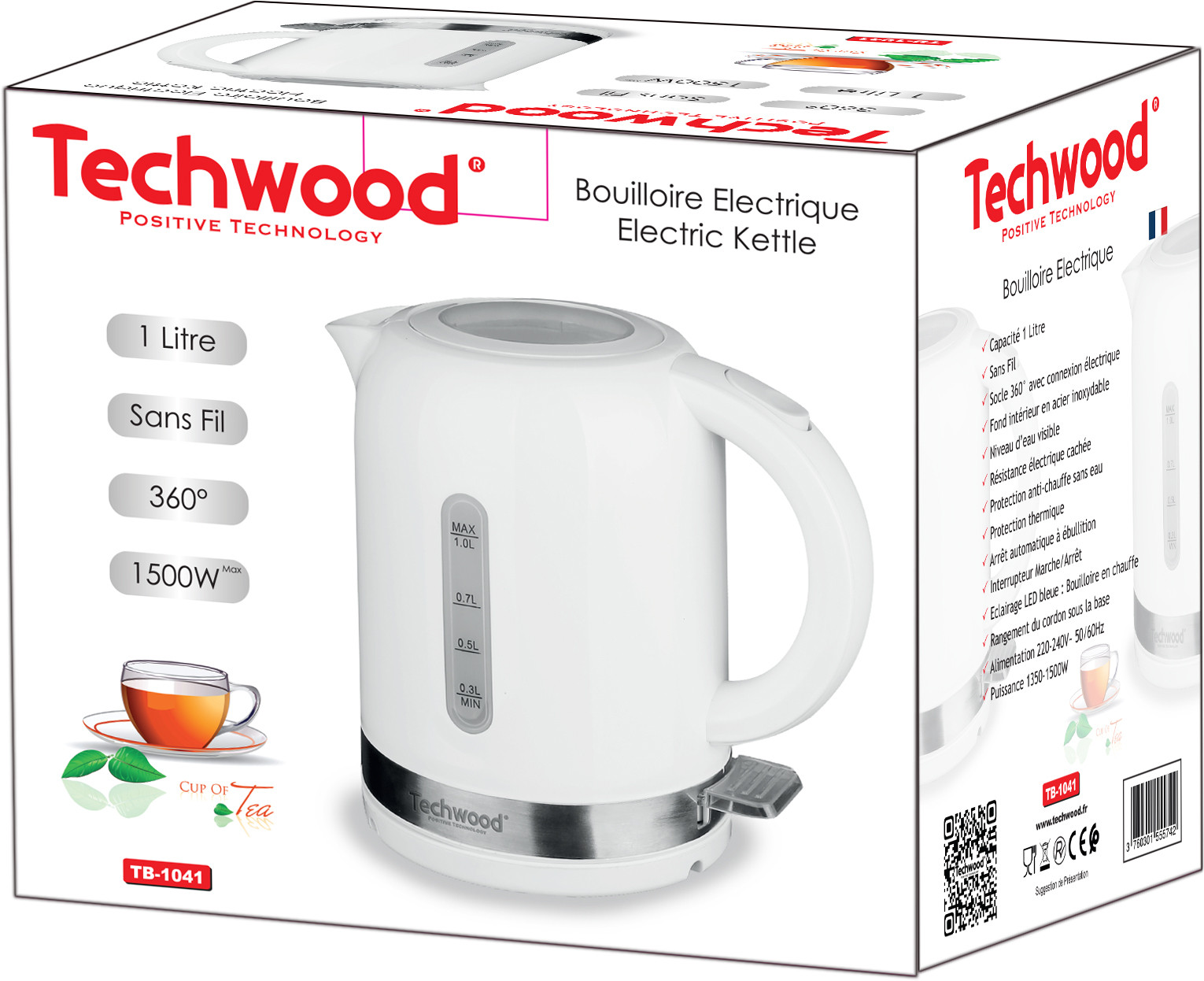 Techwood veekeetja TB-1041 1L | TB-1041