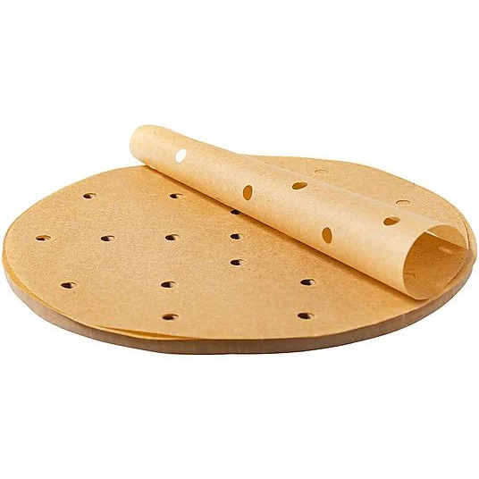 Baking paper for hot airfryers perforated