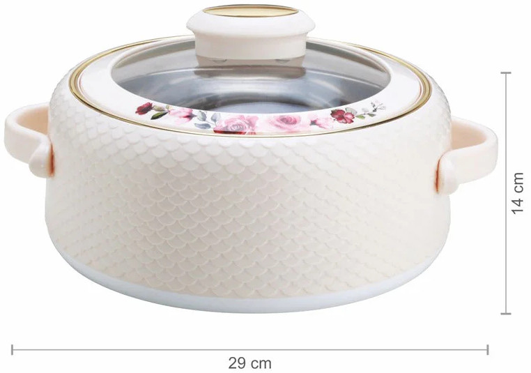 Nayasa casserole with glass lid Coral
