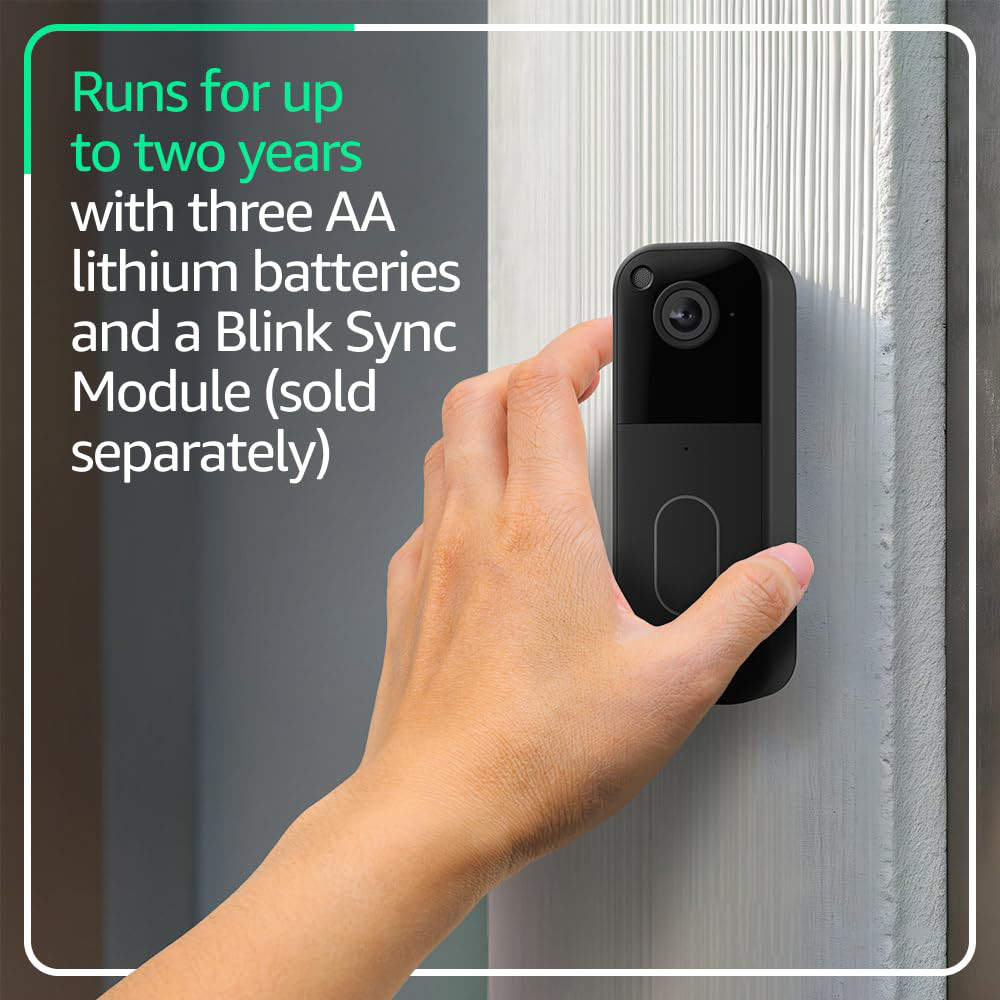 Amazon Blink Video Doorbell 2, black