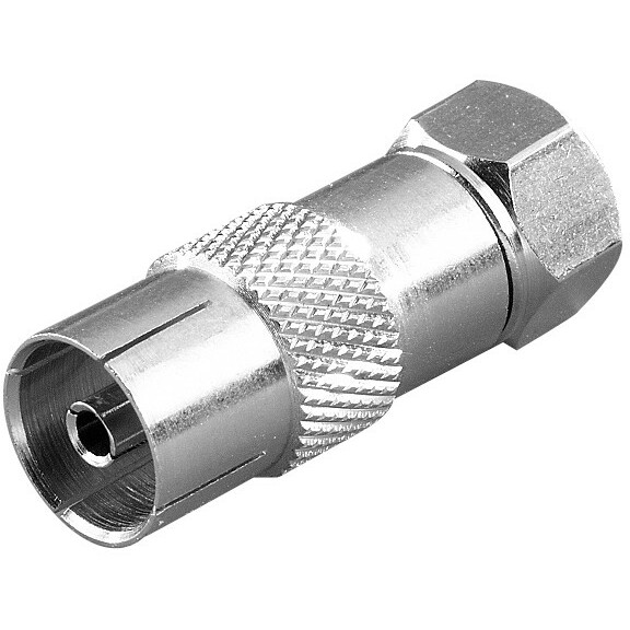 Vivanco adapter F-plug - Coaxial socket