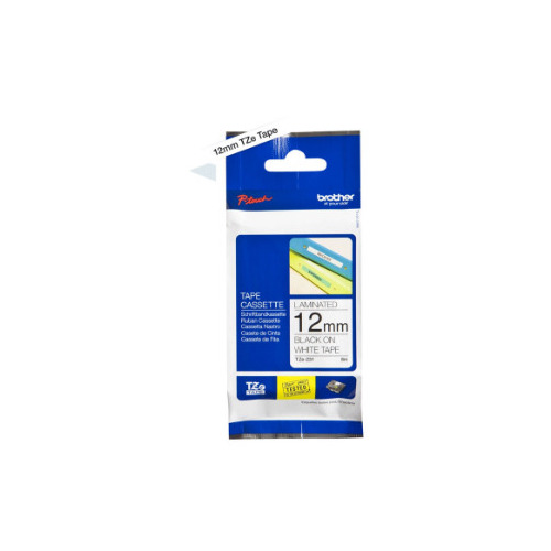 Brother labelling tape TZE-231 white/black   12