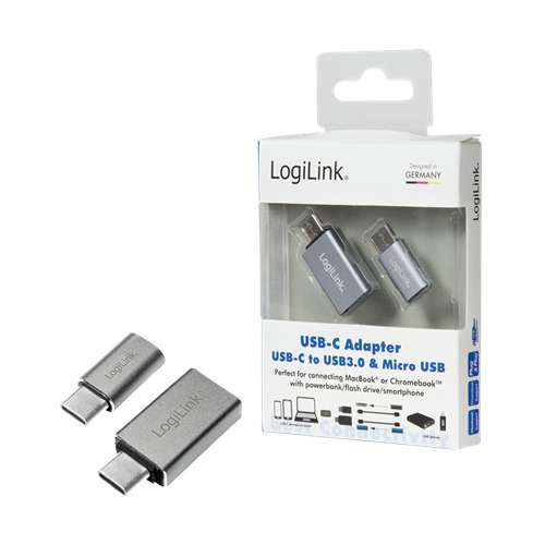 USB LogiLink USB-C - MicroUSB USB-A