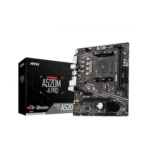 MSI Motherboard A520M-A PRO AM4 2DDR4