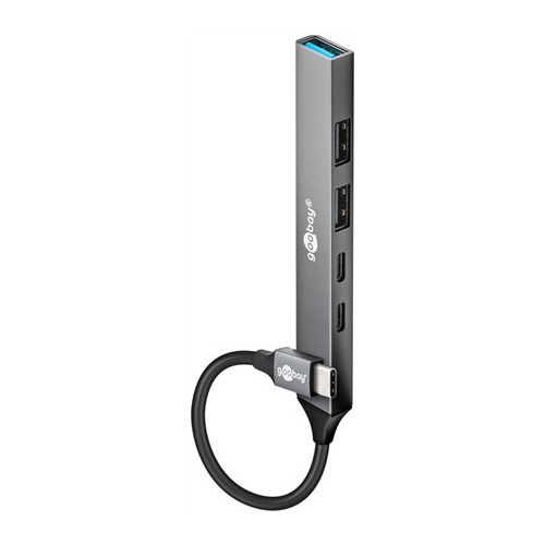 Goobay Slim 5-portowy koncentrator USB, USB-C™USB-C™/USB-A