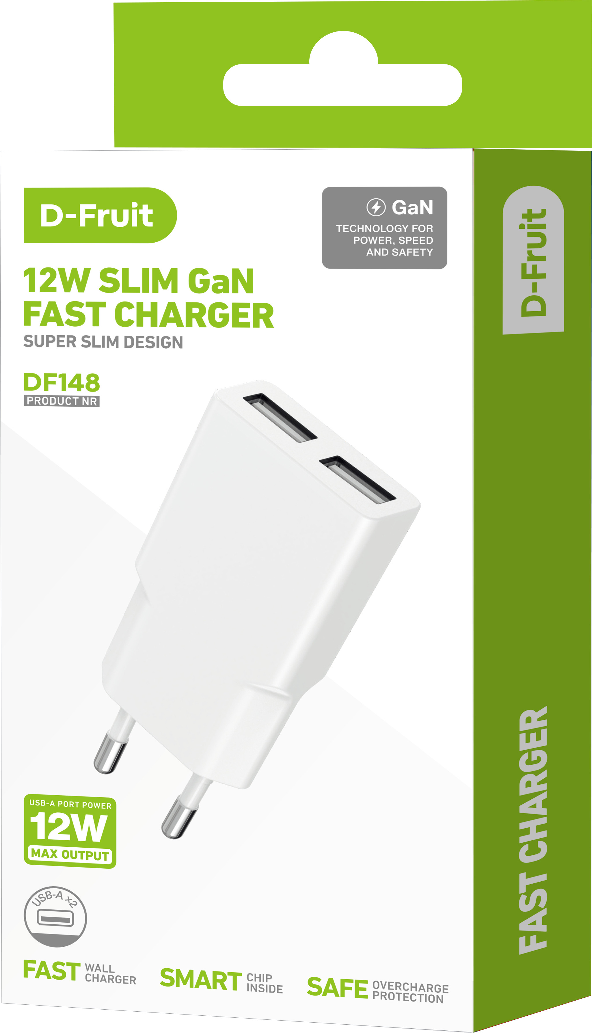 D-Fruit charger 12W 2xUSB-A DF148 |