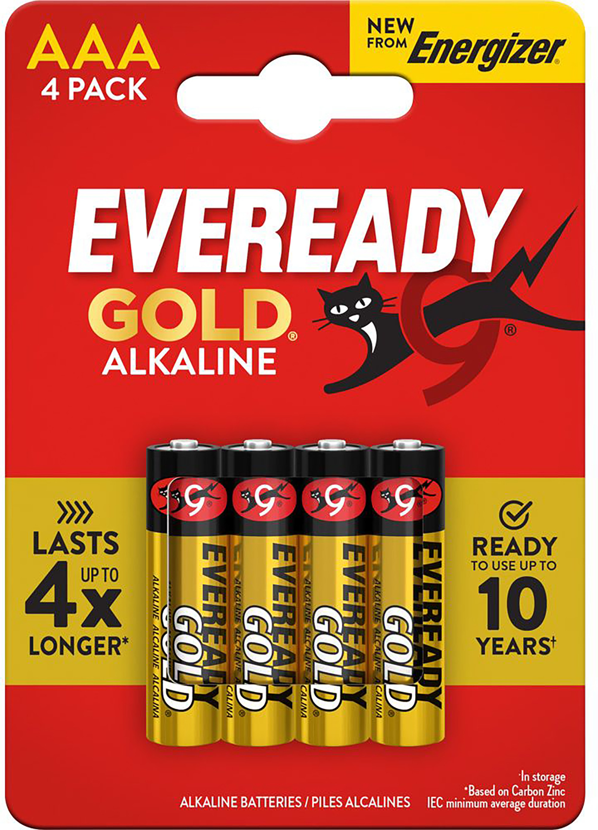 Energizer battery Eveready Gold AAA/LR03 CP4
