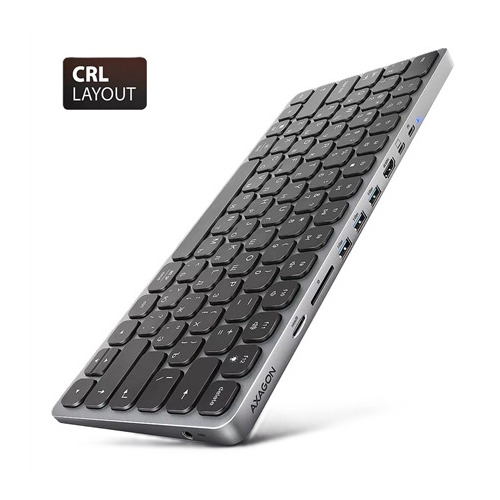 AXAGON HMC-KB-CRL USB-C 5Gbps KEYBOARD 9in1