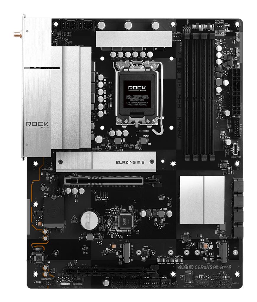 Mainboard|ASROCK|B860 Rock WiFi 7|Intel B860|LGA 1851