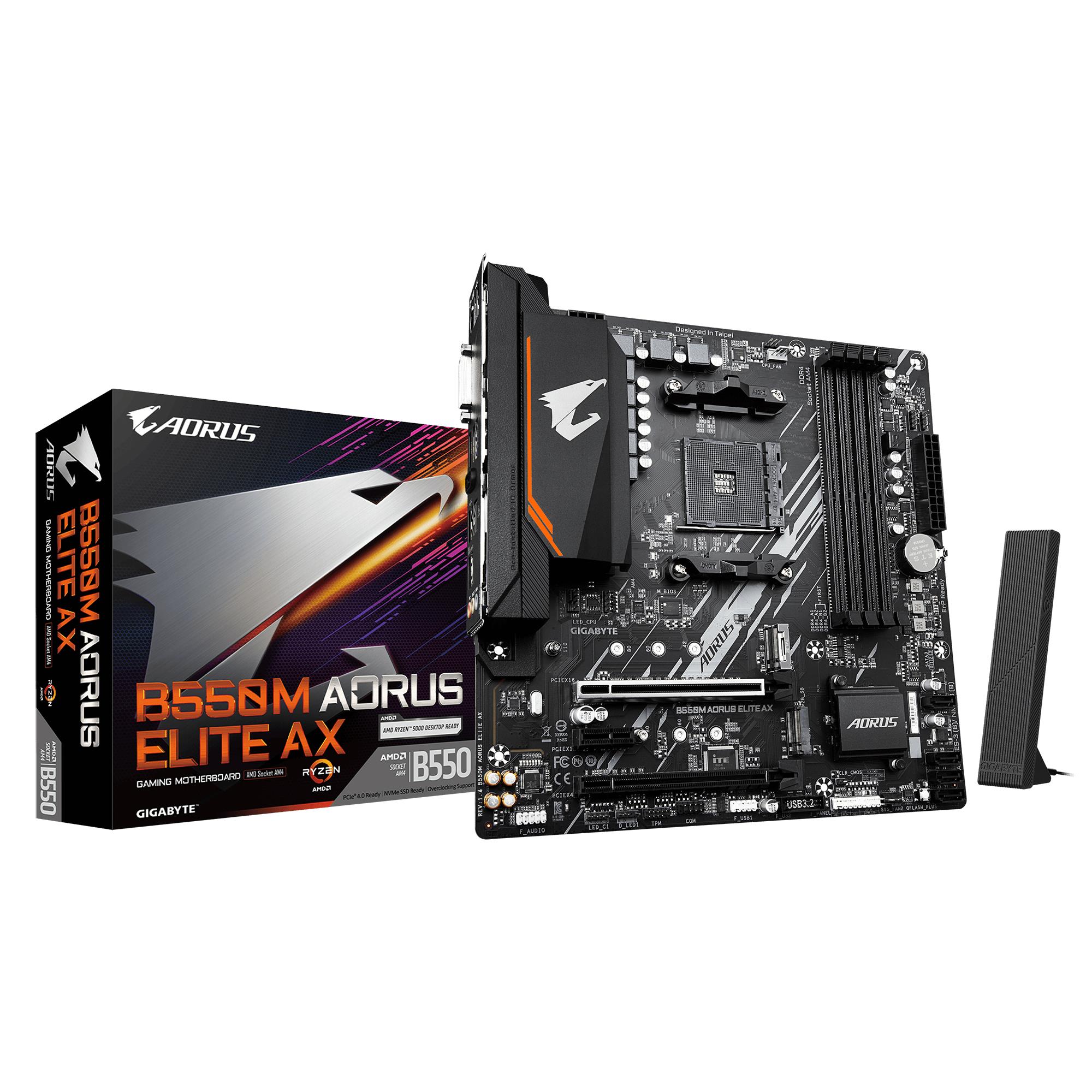 Mainboard|GIGABYTE|AMD B550|Socket AM4|micro ATX|RAM DDR4-SDRAM|4xSlots|Wi-Fi Yes|Bluetooth