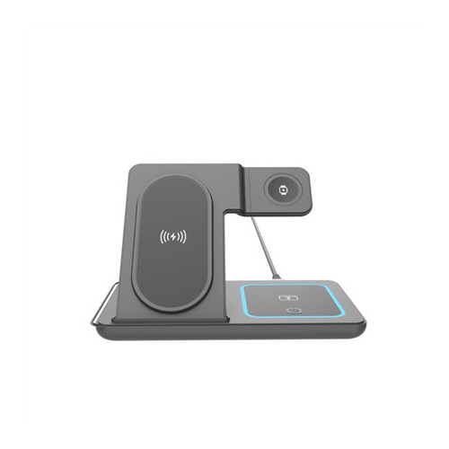 Gembird TA-WPC31S-01-BK 3-in-1 salokāms bezvadu lādētāja