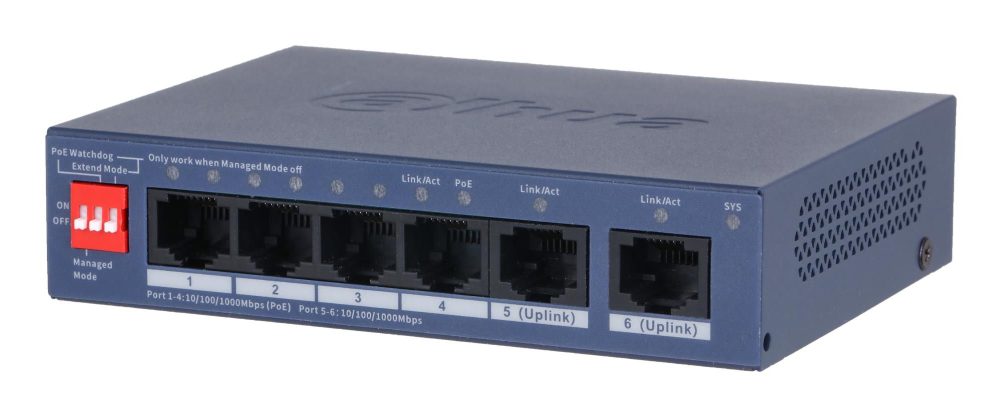 Switch|DAHUA|CS4006-4GT-36|Switch type Managed|Switch layer L2|Form factor
