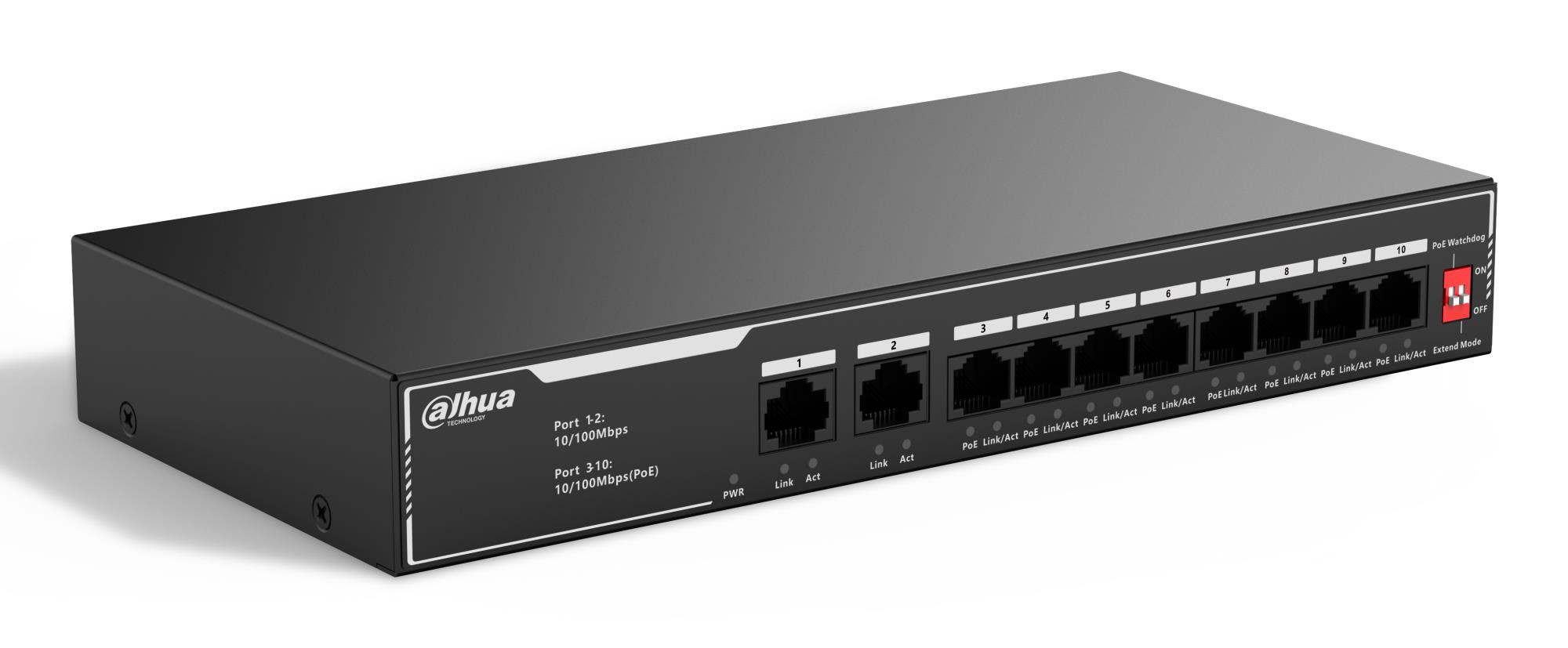 Switch|DAHUA|SF1010LP|Switch type Unmanaged|Switch layer L2|10xRJ-45 ports|RJ-45