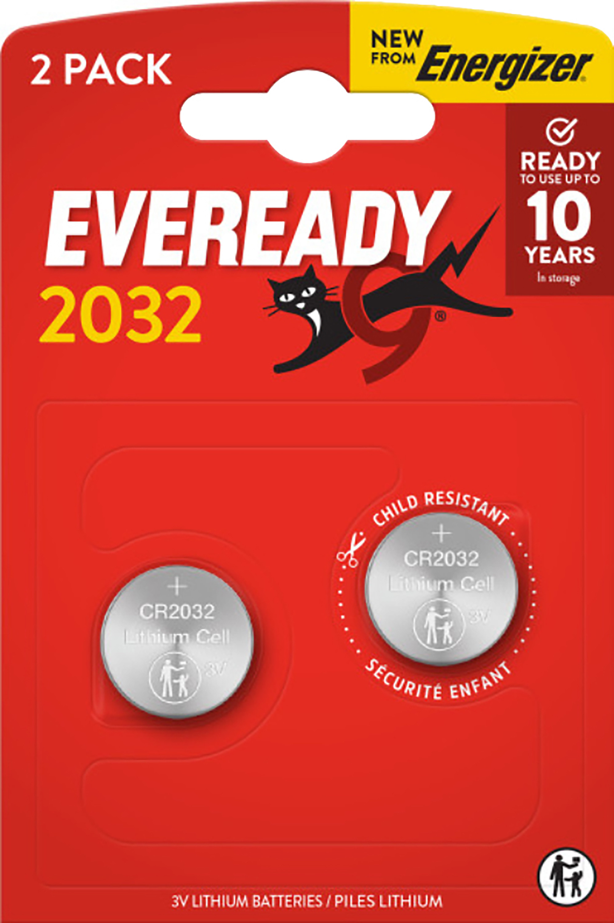 Energizer battery Eveready Lithium CR2032 BP2