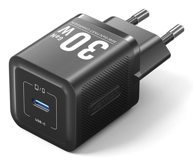 MOBILE CHARGER WALL 30W USB-C/1P BLACK