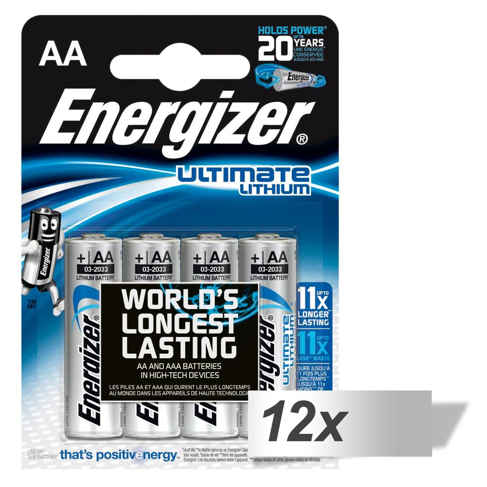 12x4 ENERGIZER Ultimate Lithium Mignon AA