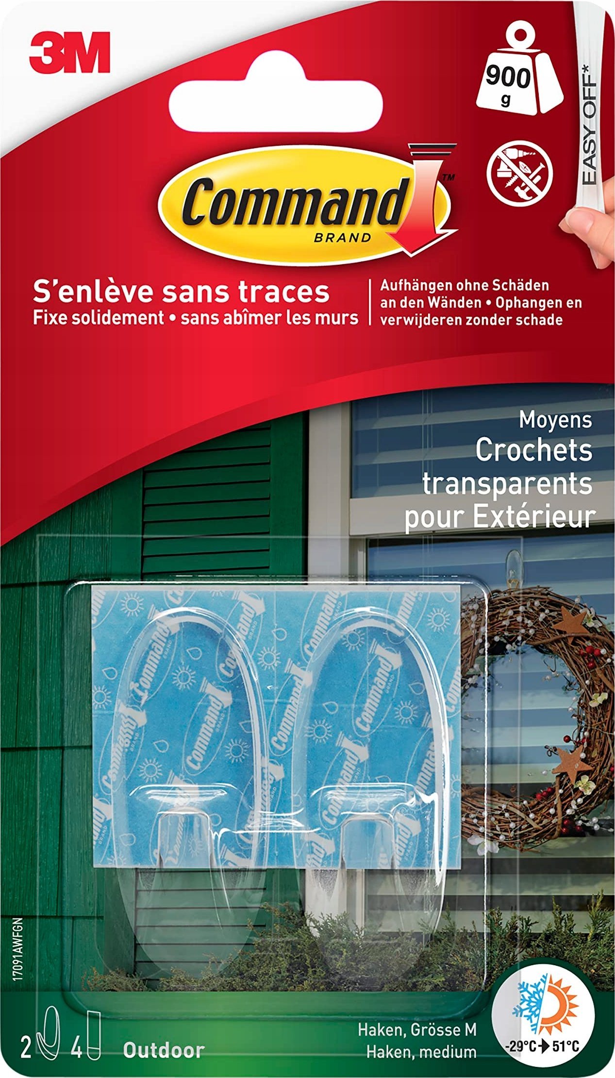 3M 3M 17091AWFGN, Outdoor, Utility hook