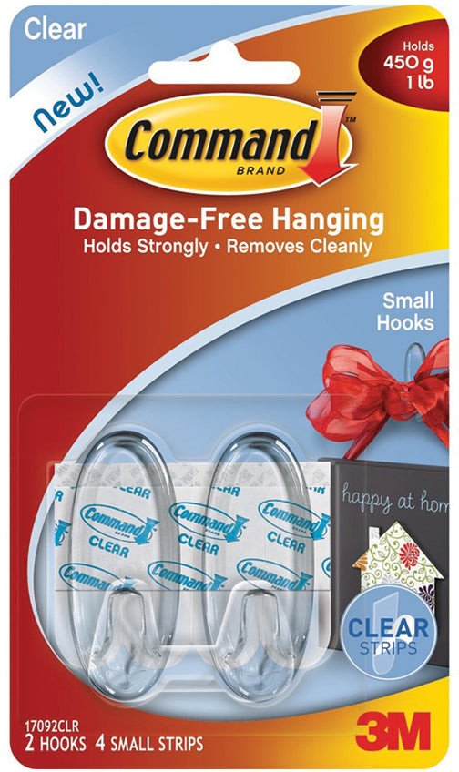 3M COMMAND 17092 CLEAR HOOKS/ S
