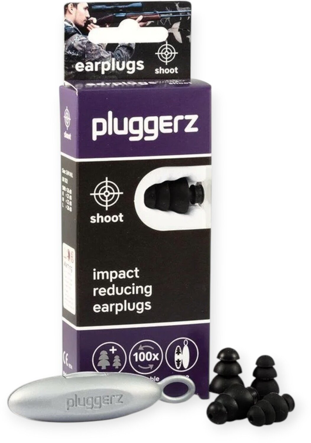 3mtm Pluggerz, Shot, Earplugs, 4 pcs