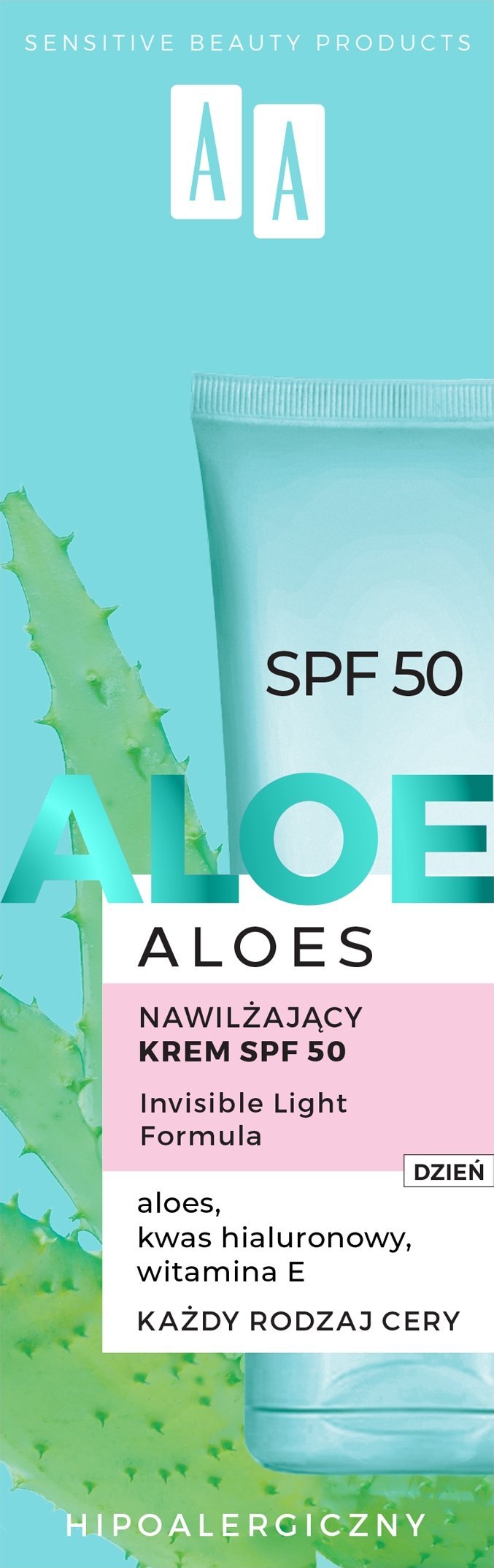 AA Aloes nawilżający krem do  SPF50