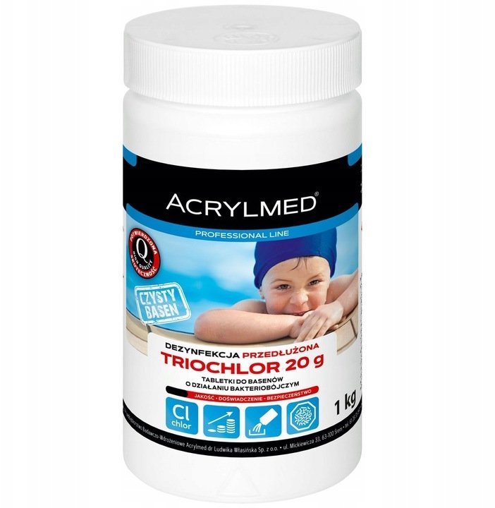 Acrylmed 1kg Triochlor 20g przedłużona dezynfekcja