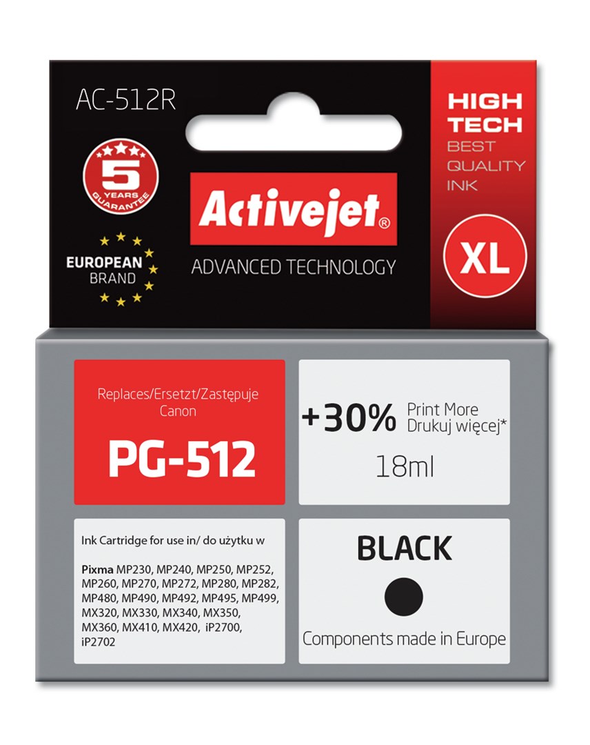 Activejet AC-512R Ink (replacement for Canon