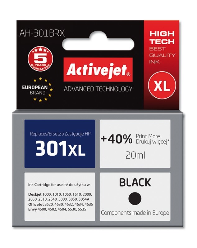 Activejet AH-301BRX Ink (HP 301XL CH563EE