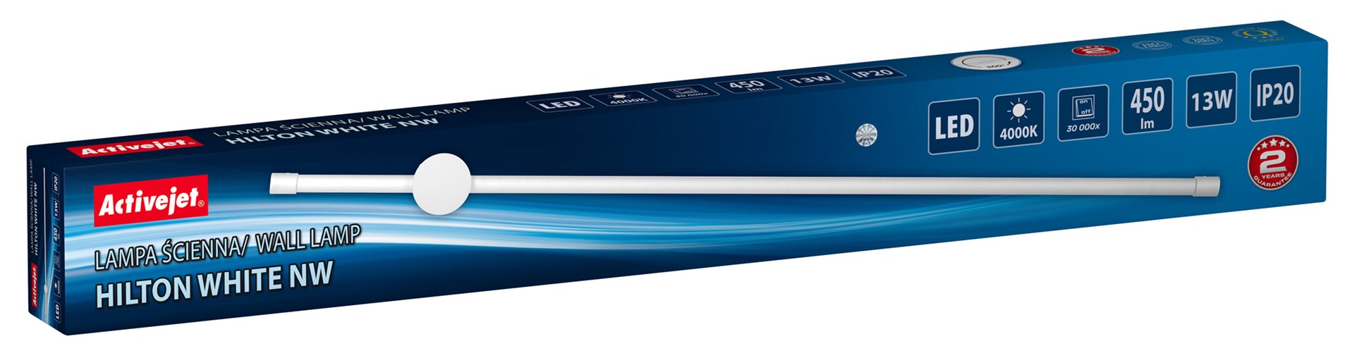 Activejet LED wall lamp AJE-HILTON White