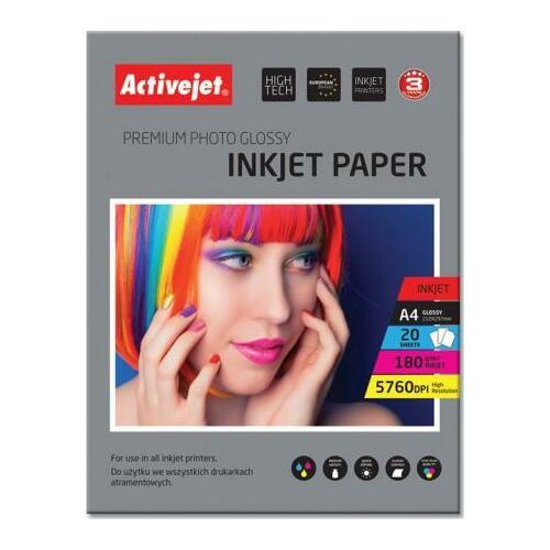Activejet Papier błyszczący AP4-180G20 (A4 20