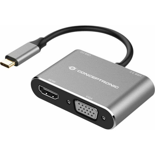 AV Conceptronic CONCEPTRONIC Dock USB-C->HDMI,VGA