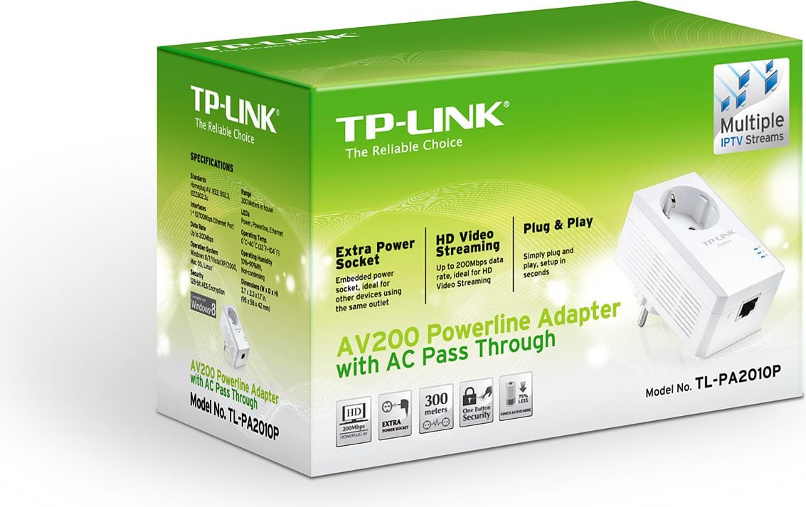 Powerline TP-Link Power Line 200Mbps 1x10/100