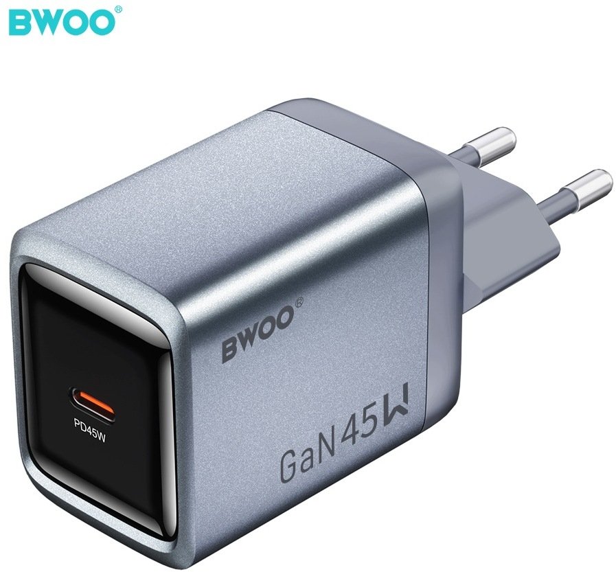 BWOO Sieciowa GaN 1xUSB-C 3A PD
