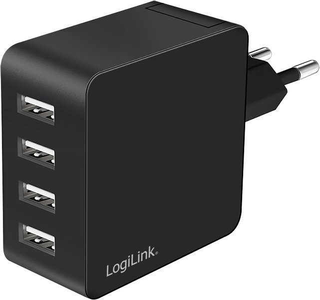 LogiLink USB-A charger, 24 W, 4-port