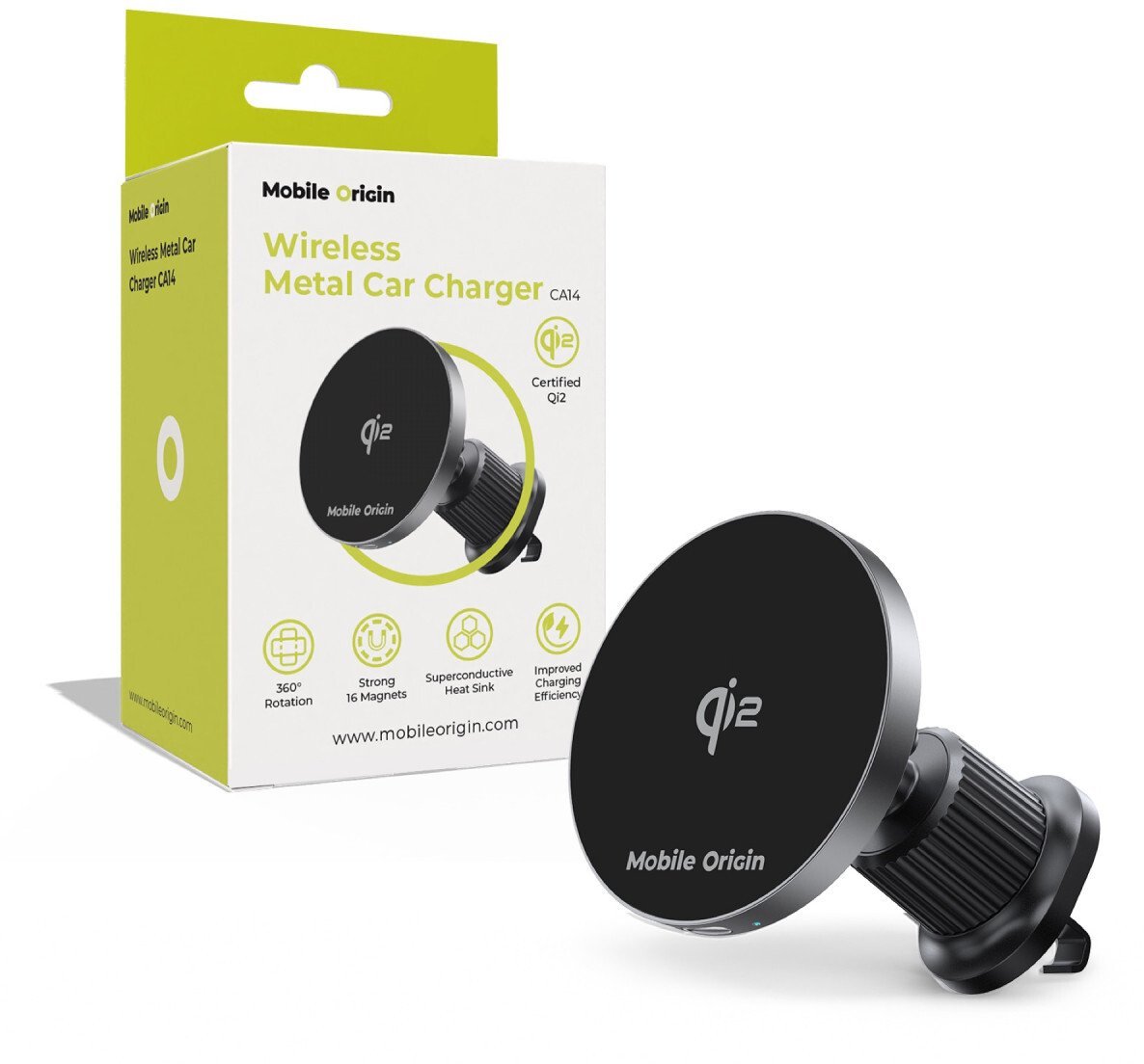 Mobile Origin Wireless Metal Car Charger